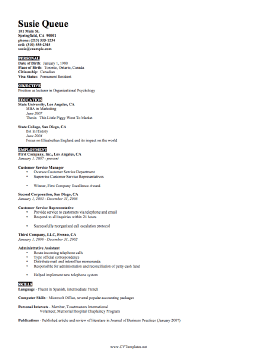 Academic CV Template (A4)