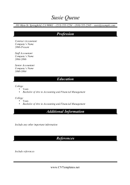 Accountant CV Template (A4)