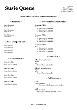 Attorney CV (A4)