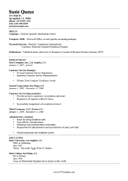 Basic CV Template (A4)