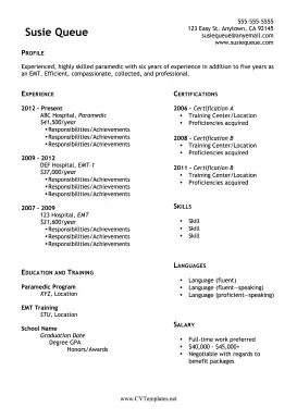 CV Salary Requirements A4