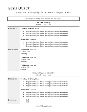 Chemistry CV