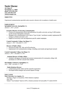 Communications Director CV (A4)