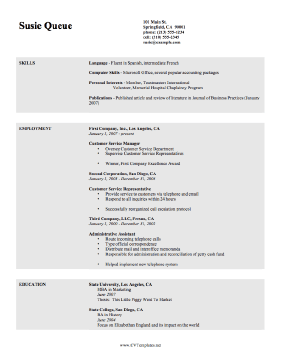 Compact CV Template