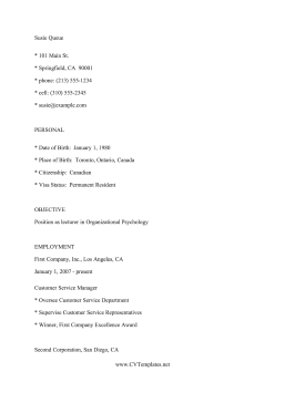 Efriendly Basic CV (A4)