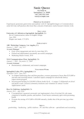 Employment Gap CV A4