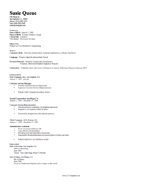 Engineer CV Template