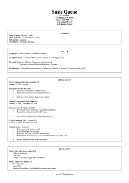 Essential CV Template (A4)