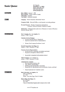 Expertise CV Template (A4)