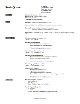 Expertise CV Template