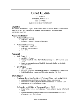 Grant CV