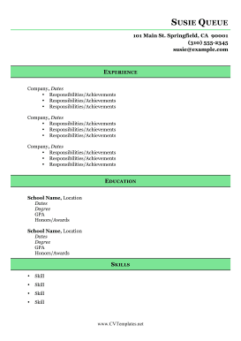 Header Bars Color CV (A4)