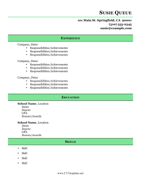 Header Bars Color CV