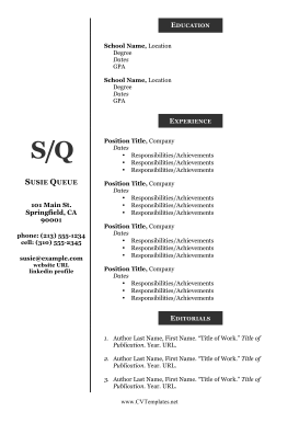 Initial CV (A4)