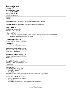 Lab CV Letter