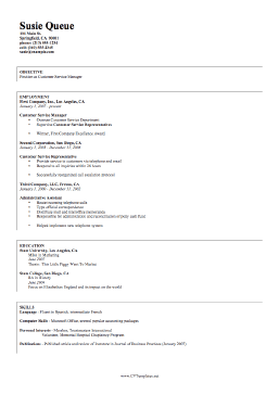 Management CV Template (A4)