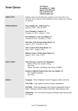 Many Jobs CV (A4)