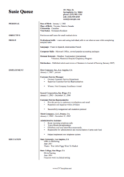 Nursing CV Template (A4)