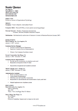 Qualifications CV Template (A4)