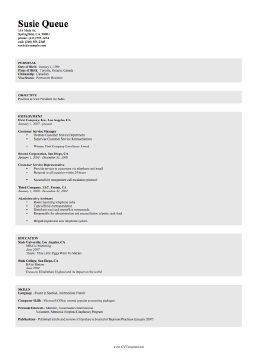 Sales CV Template (A4)