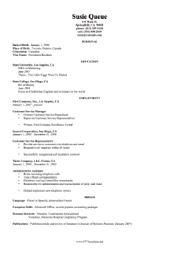 Scholarly CV Template (A4)