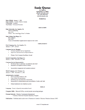 Scholarly CV Template