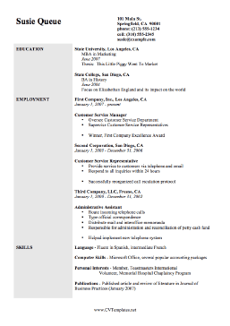 Scholastic CV Template (A4)