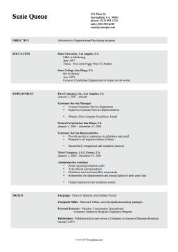 Student CV Template (A4)