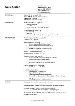 University CV Template (A4)