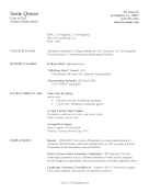 Student Scholarship Resume CV Average Stats Letter